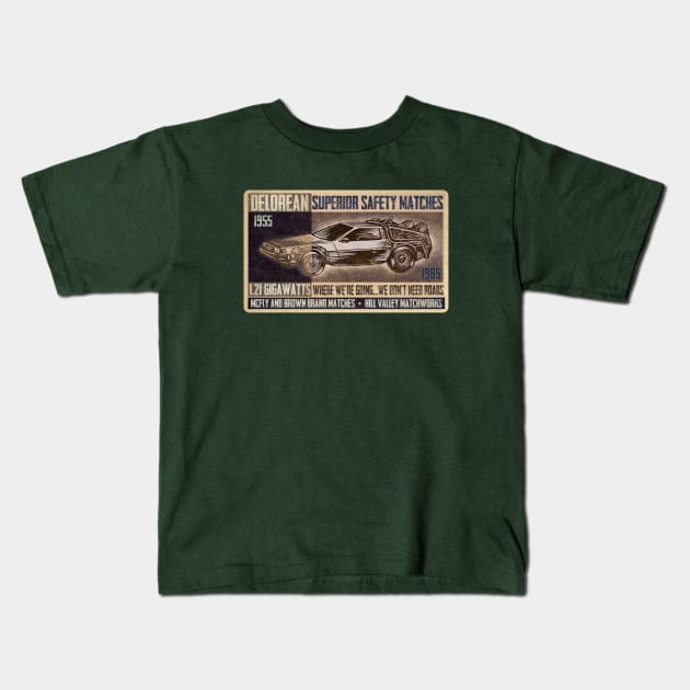 McFly and Brown Brand Matches Kids T-Shirt by ChetArt